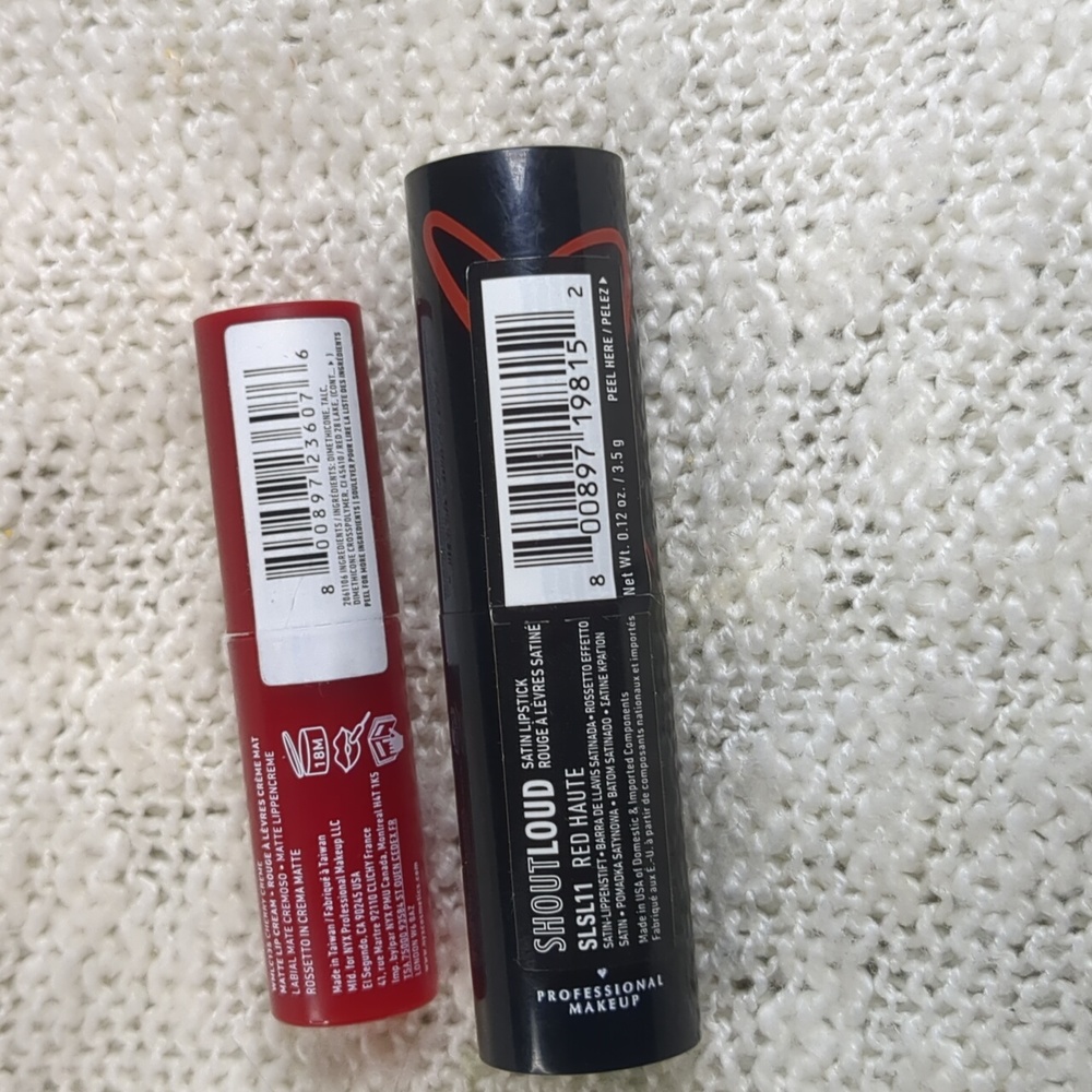 NYX Satin Lipstick in Red Haute and Smooth Whip Lip Balm in Cherry Creme Duo - Picture 4 of 9